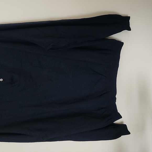 Pronto-uomo made in Italy merino wool polo sweater, navy blue, in 3xl - Picture 3 of 8